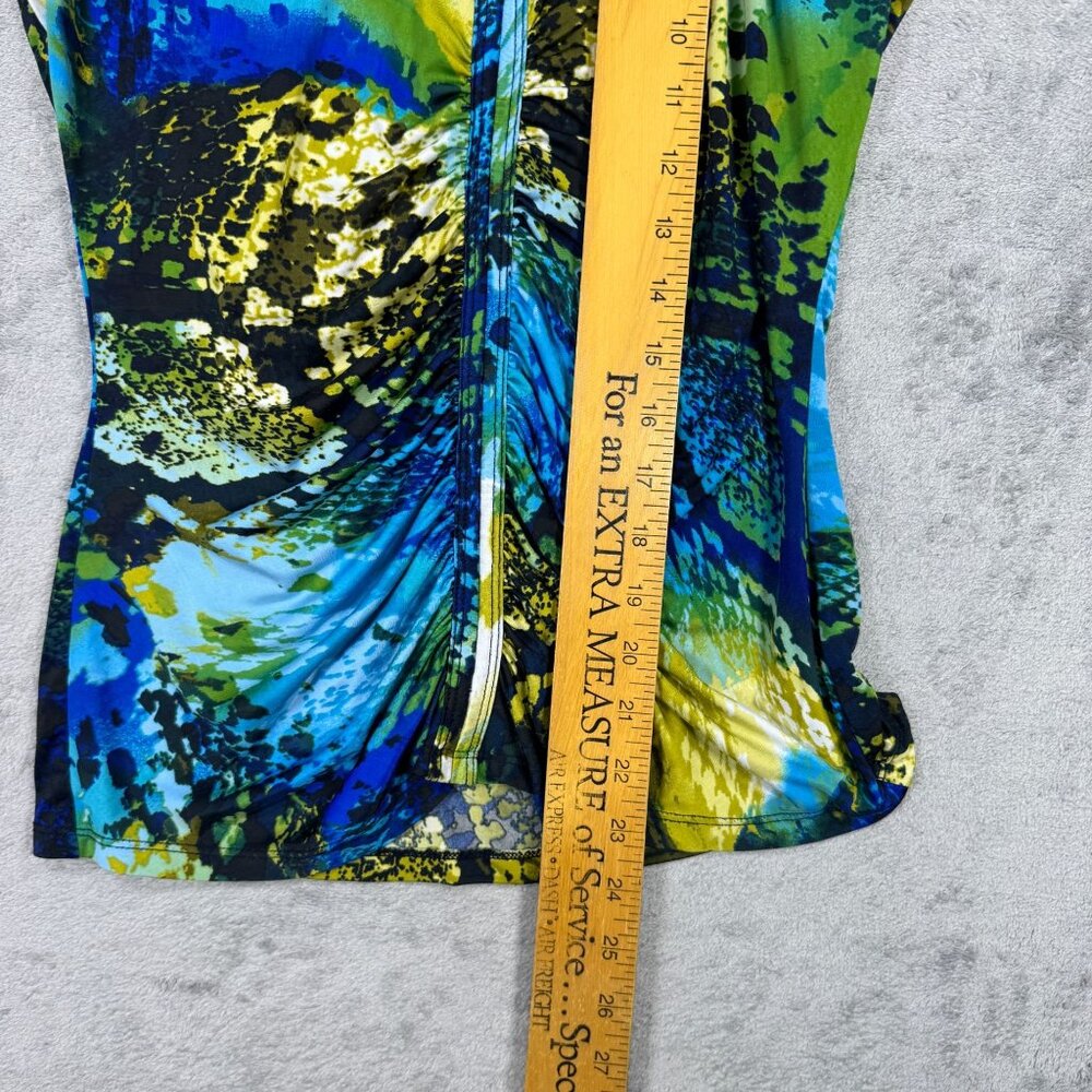 Y2k Cache Abstract Snake Print Ruched V-Neck Baby… - image 7